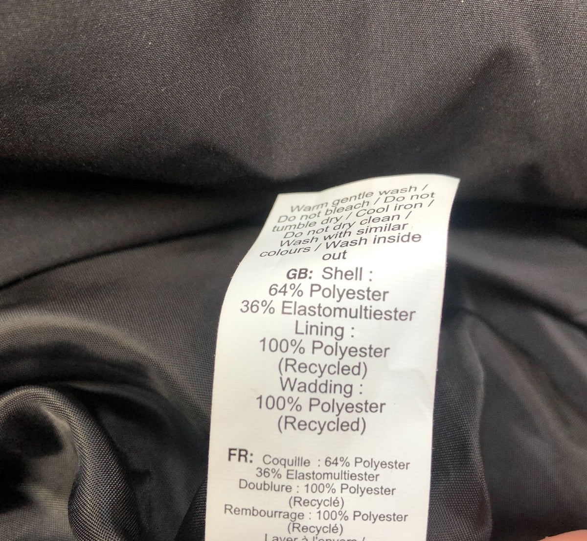Women's Puffer Jacket Black Casual Warm Winter Coat UK16