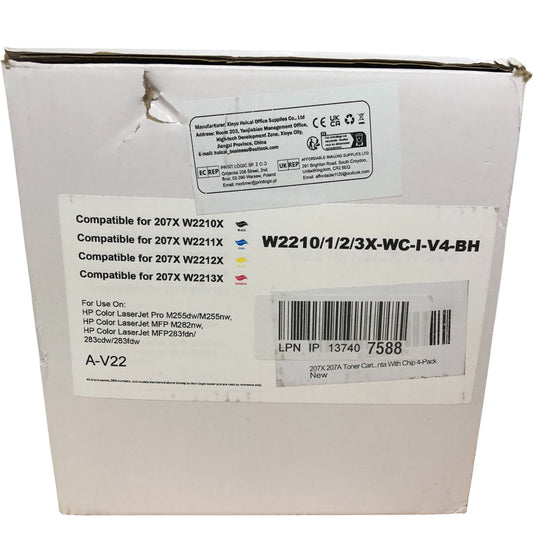 207X Toner Cartridges Compatible for HP Color LaserJet Pro M255DW MFP