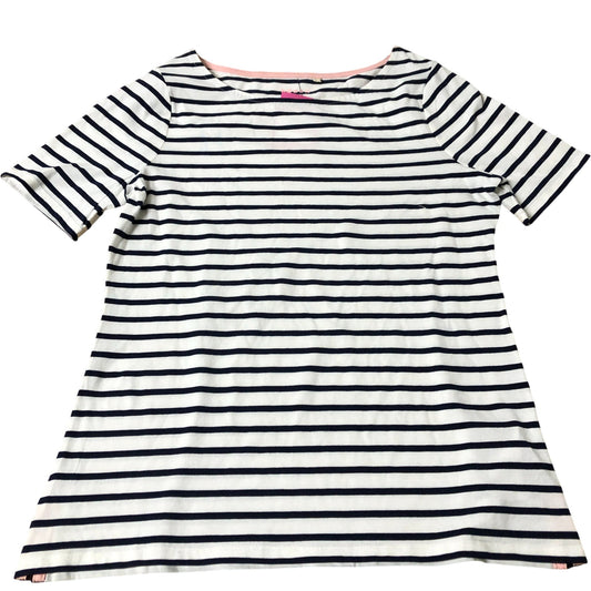 Boden Striped Top Women's Cotton Short Sleeve Boat Neck Casual Tee UK10