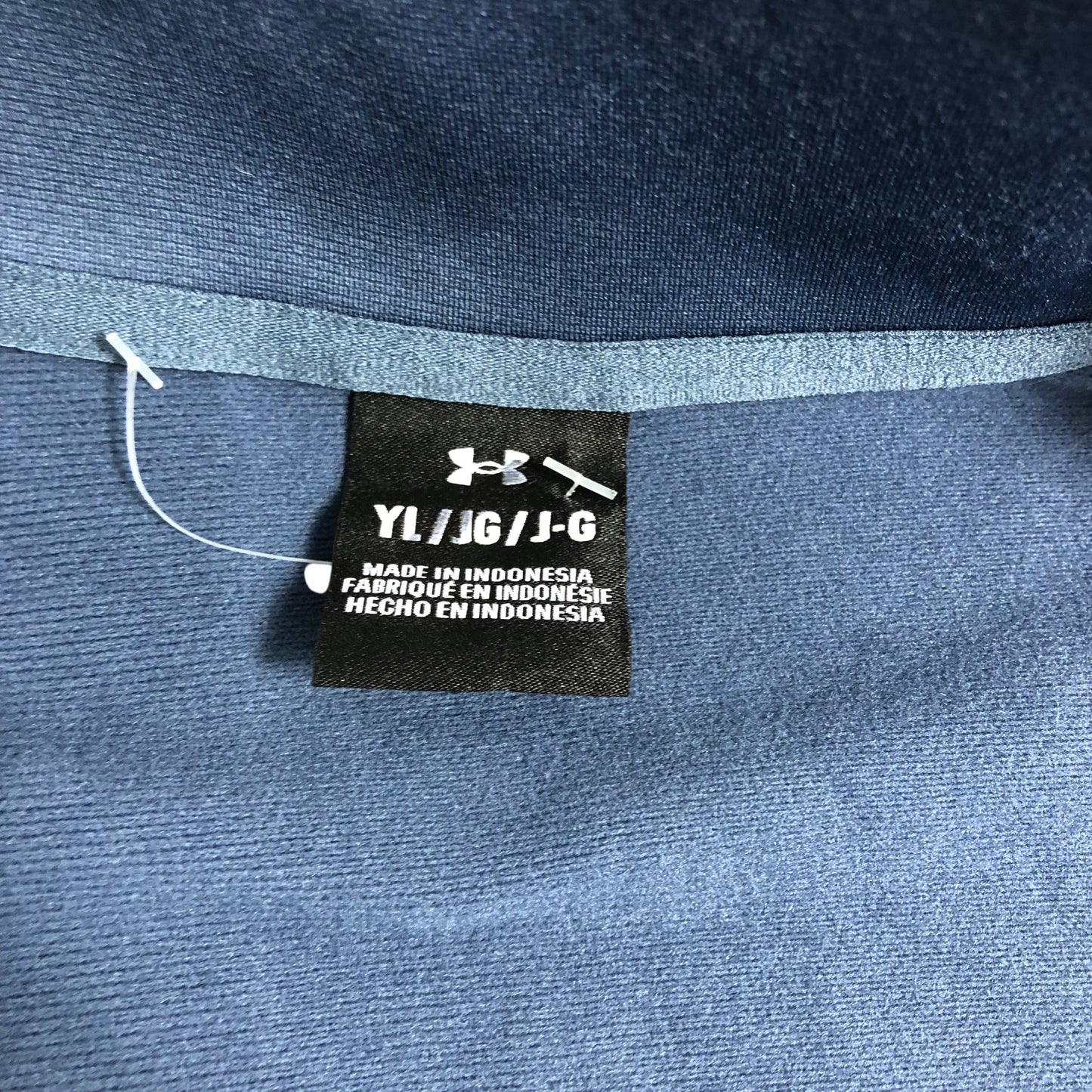 Under Armour Boys Zip Jacket YL 13-14 Navy Blue Orange Training Sport Wear