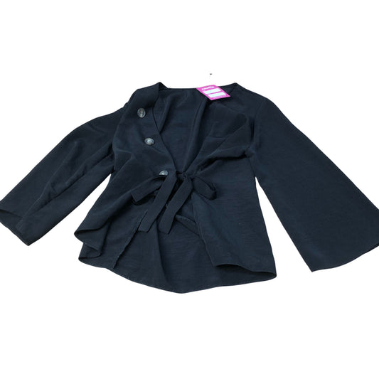 River Island Black Flared Sleeve Bolero Jacket Women's Lightweight Size 8
