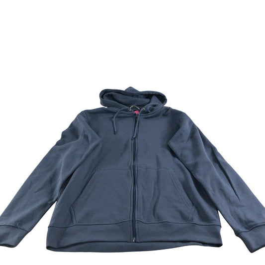 Onfire Medium Hoodie Men's Zip-Up Style Blue Cotton Blend Comfortable Medium