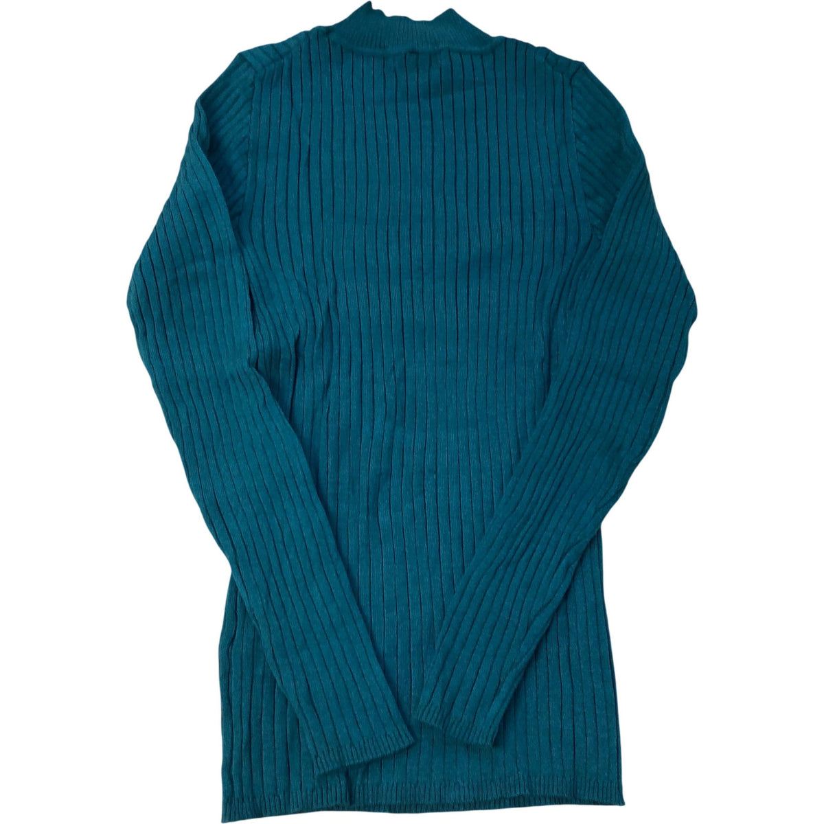 Teal Long Sleeved Ribbed Sweater