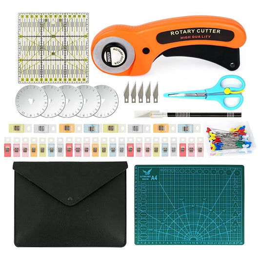 Craft Essentials Sewing Kit Rotary Cutter Cutting Mat Pins Clips Ruler