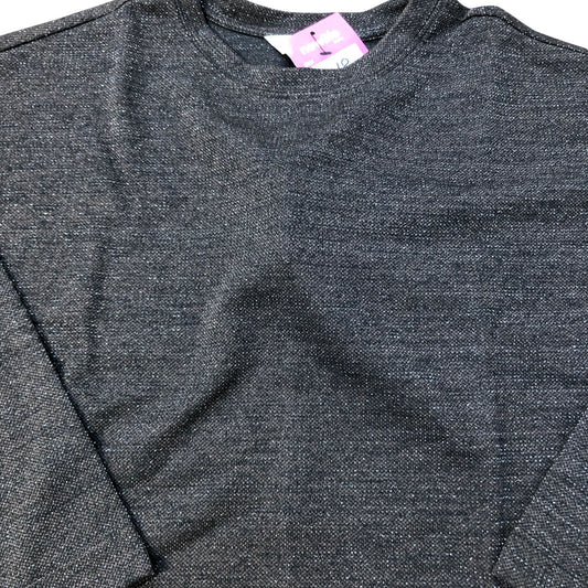River Island Long Sleeve Top Size 10 Women's Black Sparkly Casual Jumper