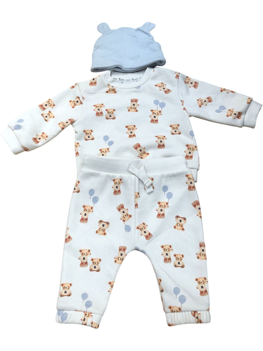 River Island Baby River Bear Print Outfit Set 0-3 Months