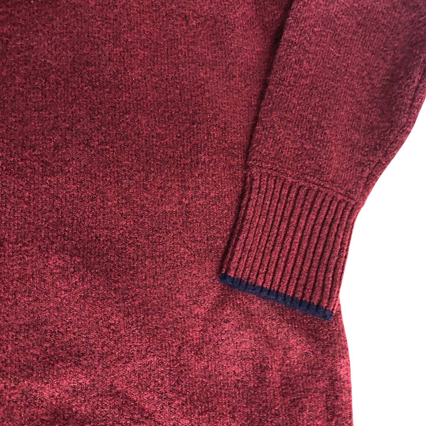 Joules Women's Chunky Knit Jumper Size M Burgundy High Neck Sweater