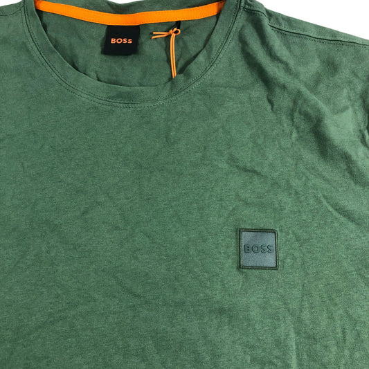Hugo Boss T-Shirt XL Men's Green Cotton Casual Tee Short Sleeves