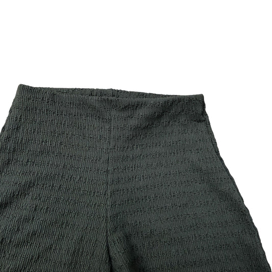 River Island High Waist Wide Leg Trousers Olive Green