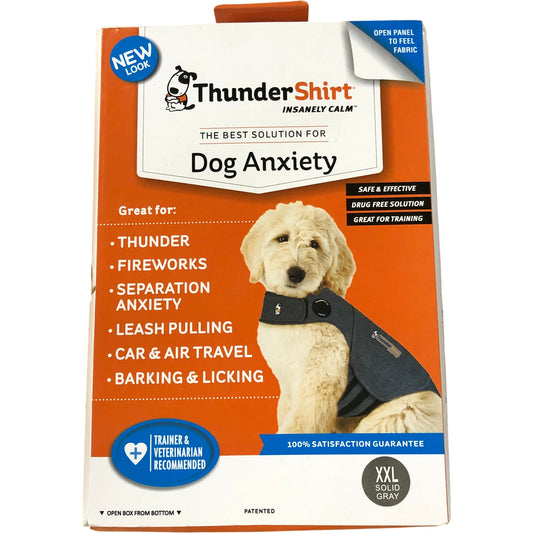 THUNDERSHIRT Insanely Calm Dog Anxiety Solution XXL Solid Gray Vest
