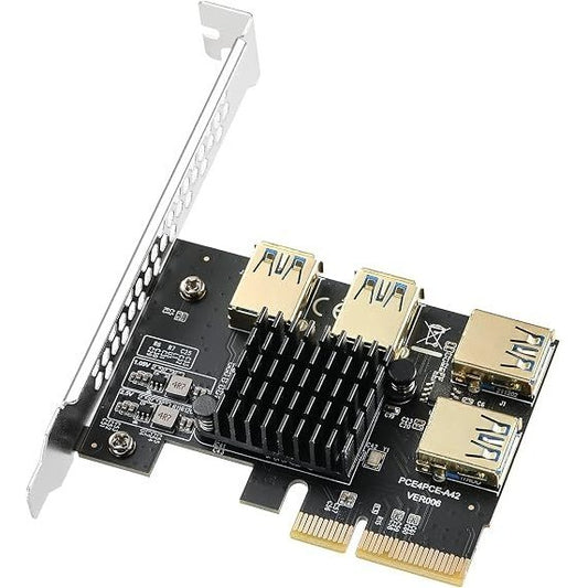 YBBOTT PCI-E 4X To 4 PCI-E USB Card For Bitcoin Mining