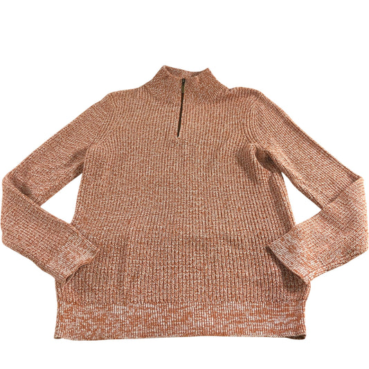 Men's Funnel Neck Jumper UKM Women's Mid Brown Knitted Sweater