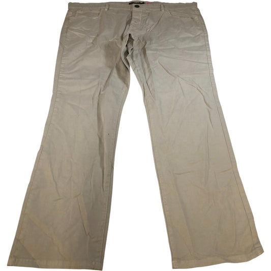 French Connection Chinos Trousers Regular Men's Beige Cotton Casual Fit 42W 30L