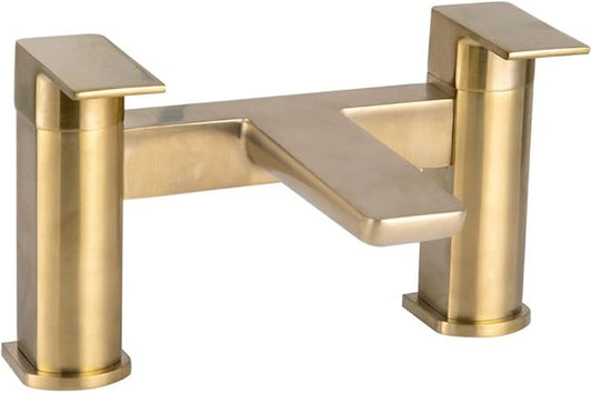 KEDWILL Tranter Bath Filler Brushed Brass Gold Modern Basin Tap Plumbing Fixture