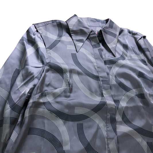 Branded Grey Geometric Shirt - Size 12