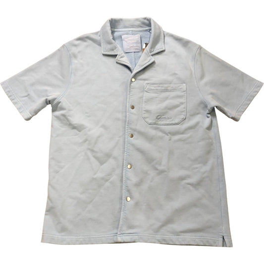 River Island Short Sleeve Casual Shirt Size M Men's Blue Cotton Regular Fit