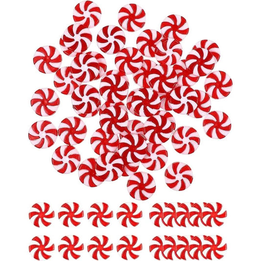 Holiday Peppermint Candy Decorations 50 Pieces