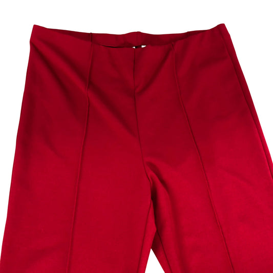 River Island Flared Trousers UK16 Women's Red Stretch Polyester Smart Casual