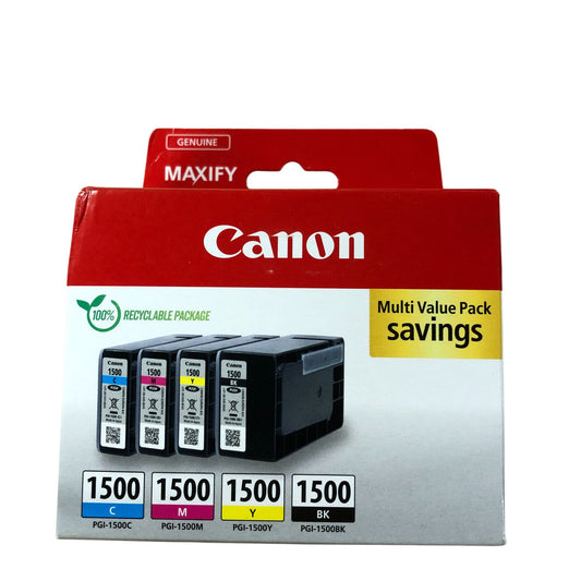 Canon Maxify Ink Cartridge Multi Pack Savings 1500 C M Y BK Genuine