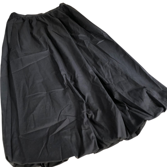 River Island Women's Black Flared Pleated Style Soft Polyester Cotton Blend