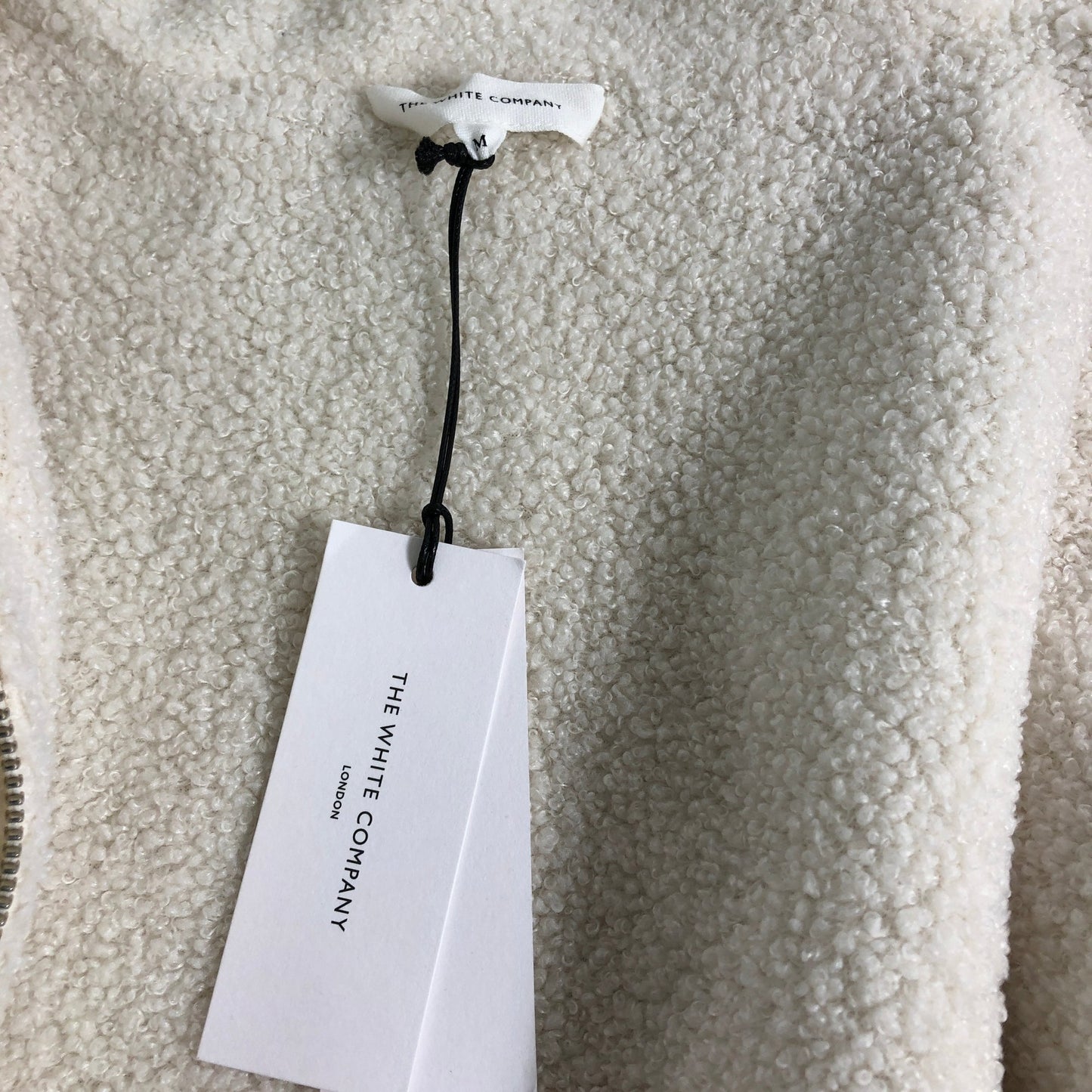 Branded Borg Jacket M Women's Cream Full Zip Soft Fleece