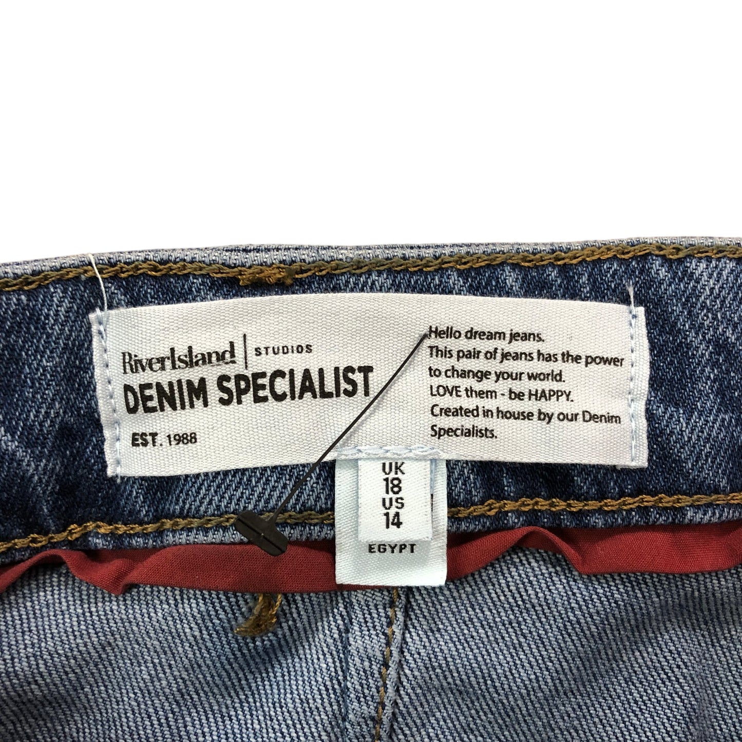 River Island Denim Specialist Wide Leg Jeans UK18 Women's New Denim Blue