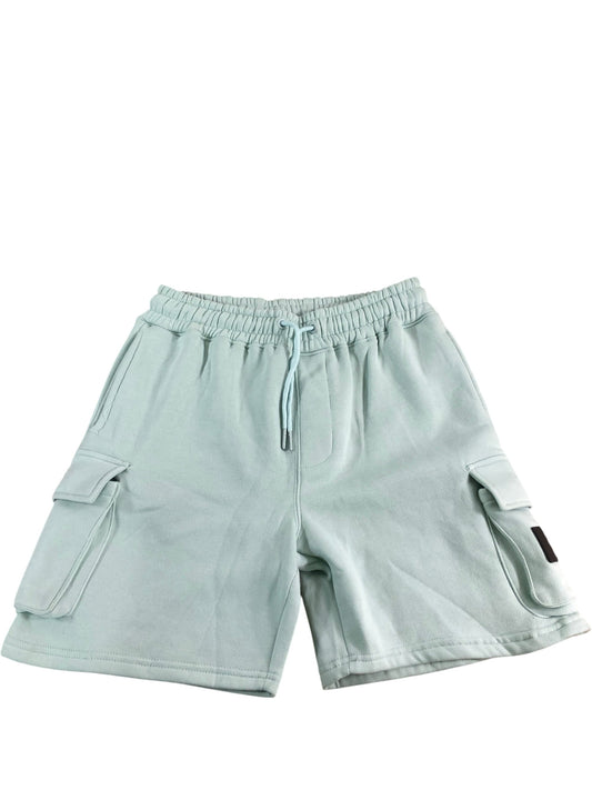 AVANT GARDE UK M Men's Cargo Shorts Light Blue Cotton Blend