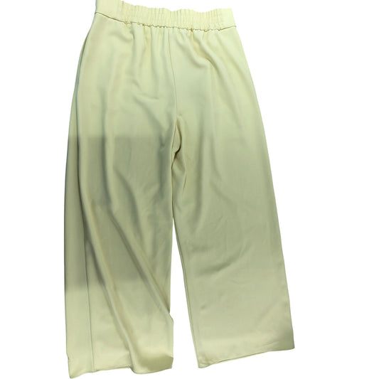River Island Yellow Light Trousers Size 14 Women's Wide Leg High Waisted
