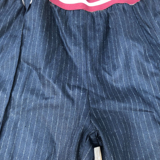 Baukjen Trousers UK14 Women's Dark Pinstripe Stretch Casual Trousers