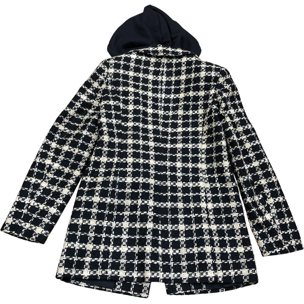 River Island Black Checkered Double Breasted Blazer Jacket