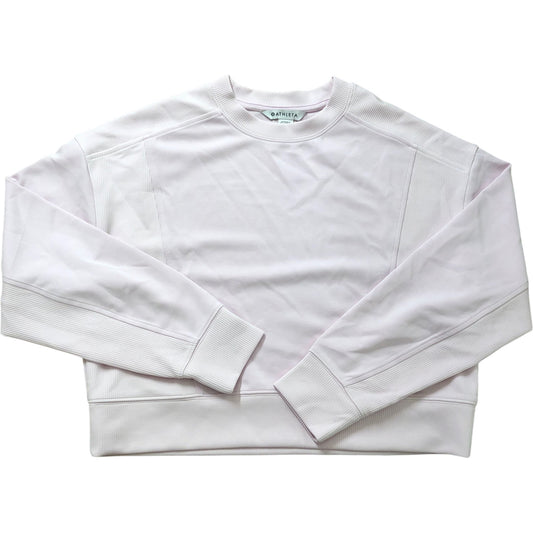 Athleta Seasoft Rib Crewneck Sweatshirt XS Women's Lightweight Pink Top