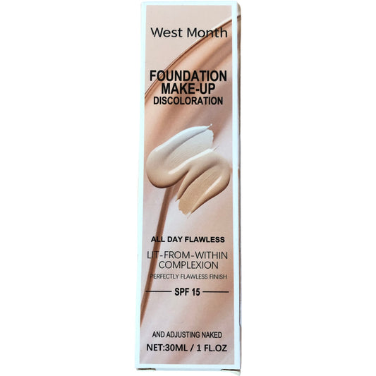 West Month Foundation Make-Up Discoloration SPF 15 All Day Flawless 30ml