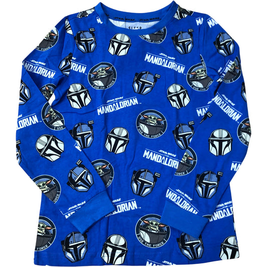 Mandalorian Kids Pyjamas Blue Cotton Long Sleeve Set 8-9 Years