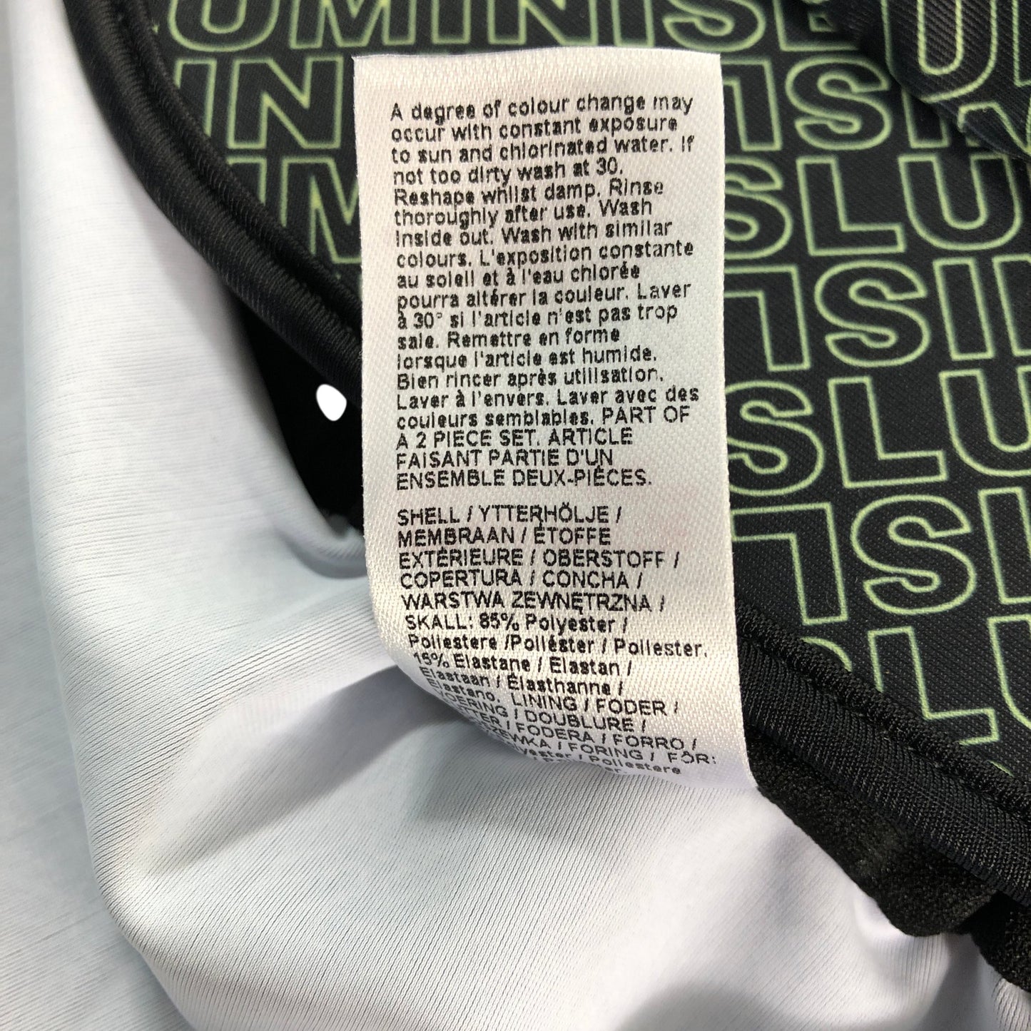 River Island Kids Swimwear Set 3-4 Years Black Long Sleeve Sunsuit Hat