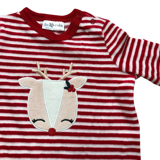 So Cute Baby Dress Set 62cm 0-3 Months Red Striped Dress And Romper