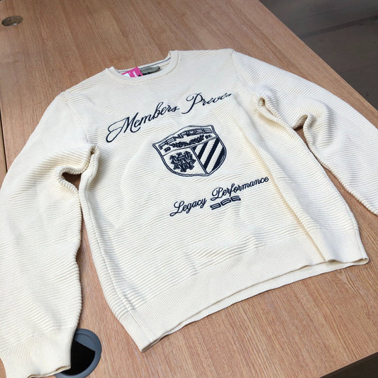 River Island Penrose Members Privés Sweater Cream Men's Legacy Medium