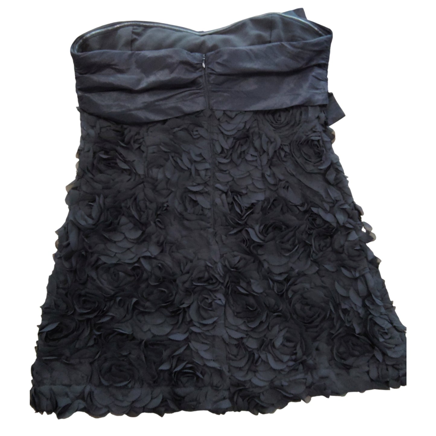 River Island UK14 Women's Black Floral Dress With Bow Detail Cocktail Dress