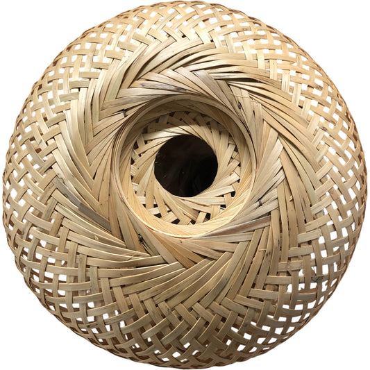 Handcrafted Bamboo Lamp Shade With E27 Holder Eco Friendly Lighting Accessory