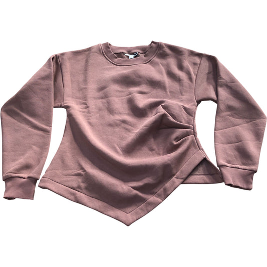 River Island Asymmetric Taupe Relaxed Sweatshirt