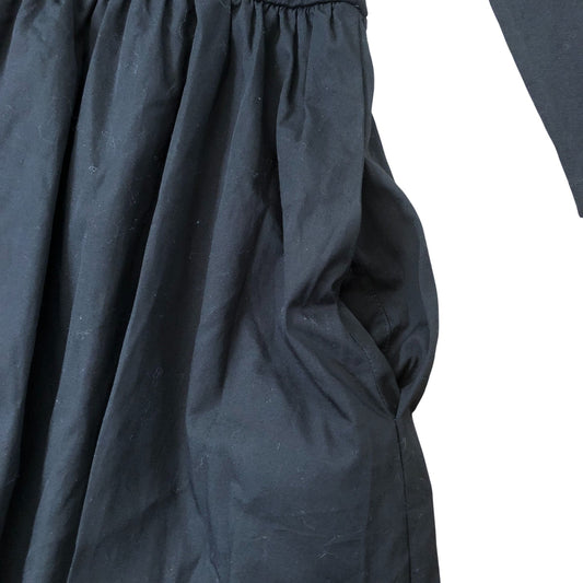Black Long Sleeve Balloon Hem Maxi Dress Women's Casual Loose Fit 12