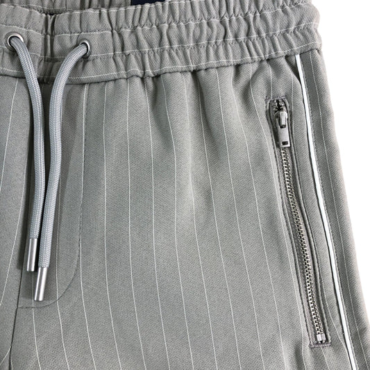 River Island Slim Fit Active Shorts XS Men's Grey Pinstripe Lightweight