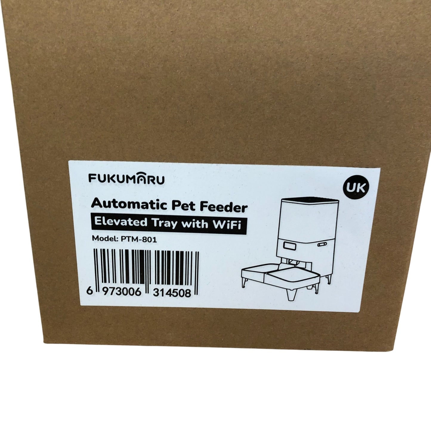 FUKUMARU Automatic Pet Feeder 5L Elevated Tray With WiFi Smart Control
