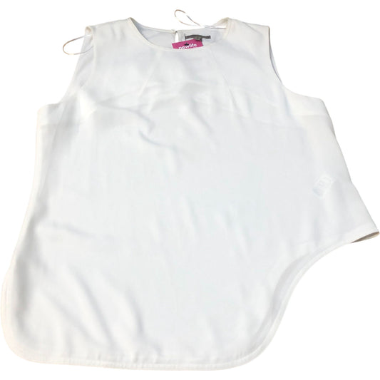 River Island Sleeveless Blouse UK12 Women's White Lightweight Top