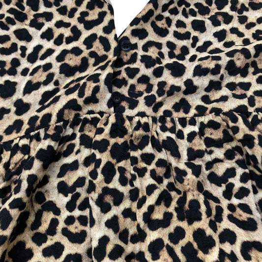 Baukjen Leopard Print Dress UK Size 10 Women's Midi Viscose Casual Style