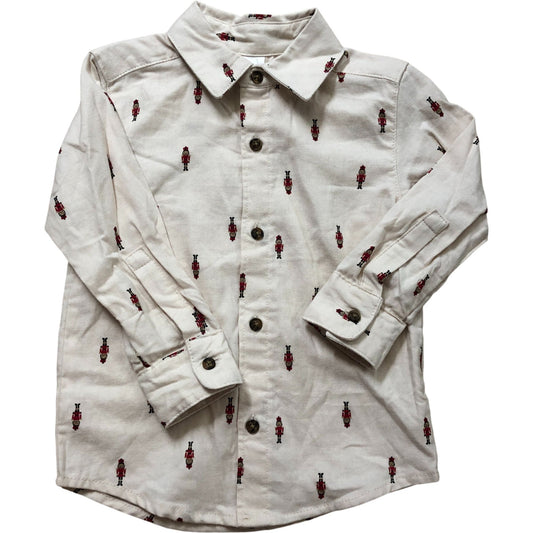 Carter's Child Of Mine Nutcracker Print Shirt 2 Years Toddler Long Sleeve Cotton