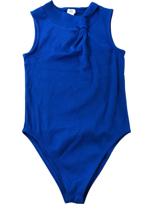 RIVER ISLAND Blue Sleeveless Bodysuit UK11-12 Girls Ribbed Design
