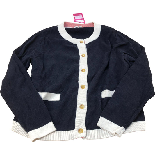 Organic Cotton Navy Cardigan Women's Size UK L Button Front Casual Wear