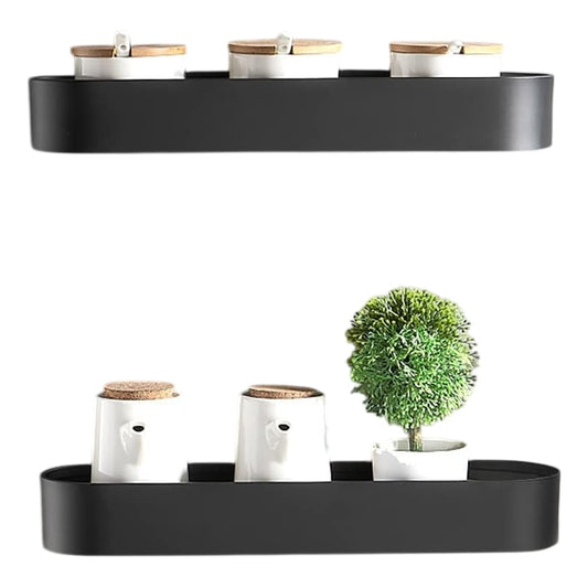 Shower Shelves 2 Pack Waterproof Bathroom Storage Organisers Black Aluminium