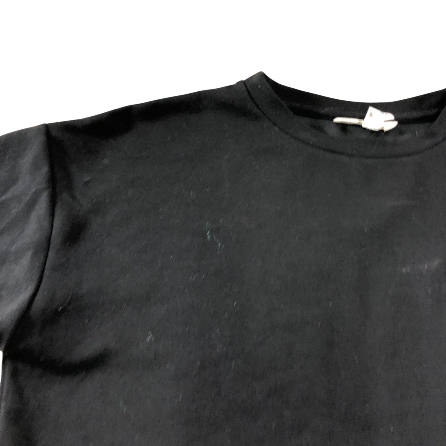 River Island Black Cropped T-Shirt UK Small Women's Short Sleeve Casual Top