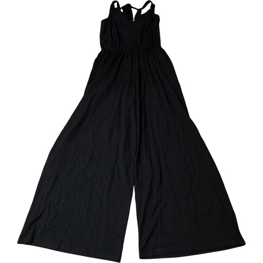 Black Wide Leg Strappy Jumpsuit Size 12